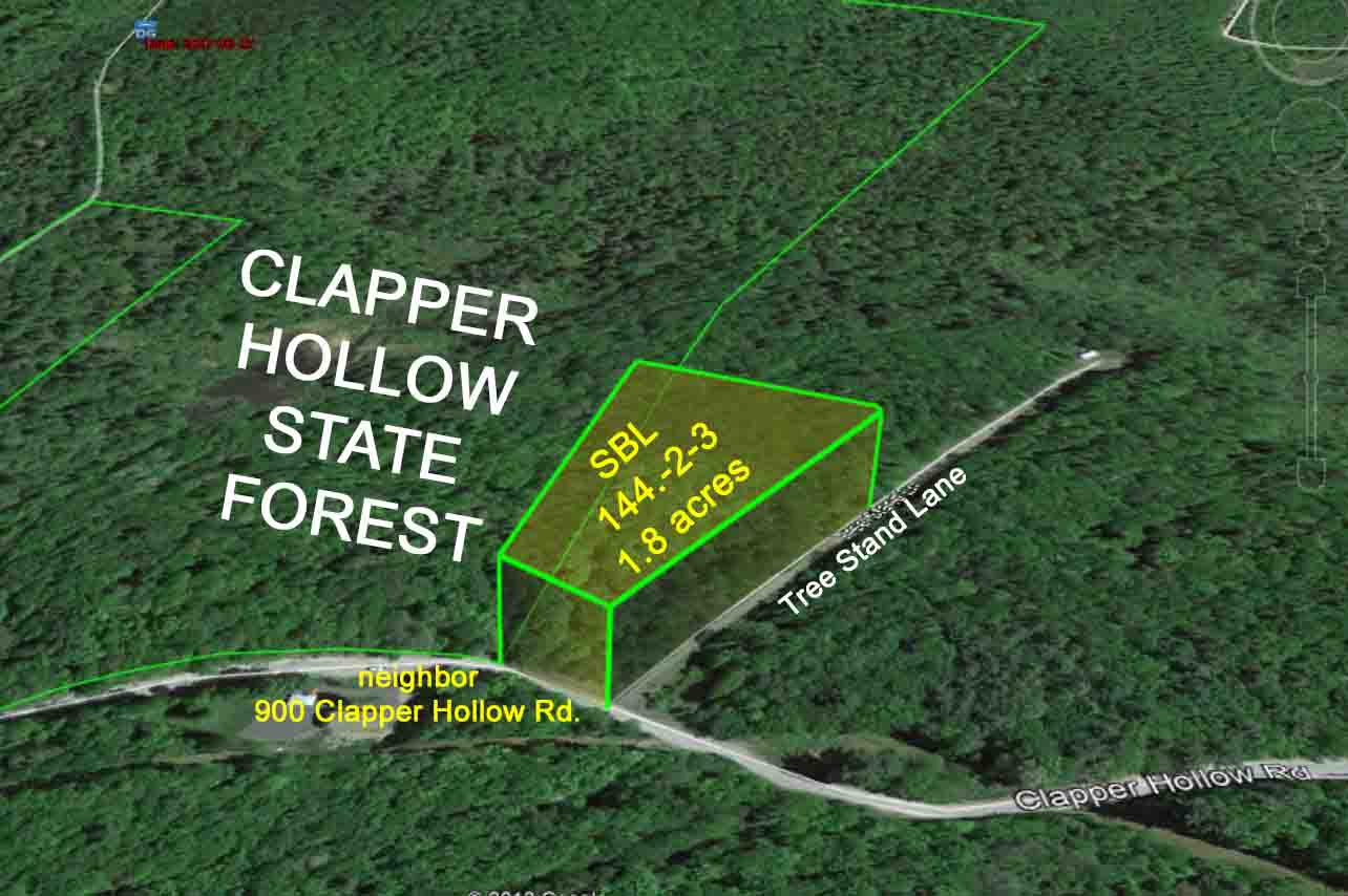 “The Clapper” 1.8 Rustic Acres Jefferson, NY Adjoining Clapper Hollow