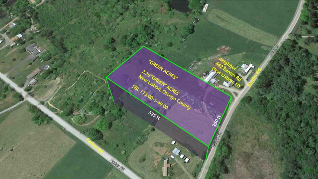 2.76 “GREEN ACRES” N. Lisbon, NY – Level fields – D/w – Mt views – Electric – No zoning – 3.5 hrs/NYC – Only $16,900